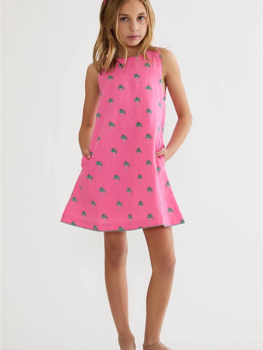 Beach Riot Little Caprina Dress Flamingo Fronds